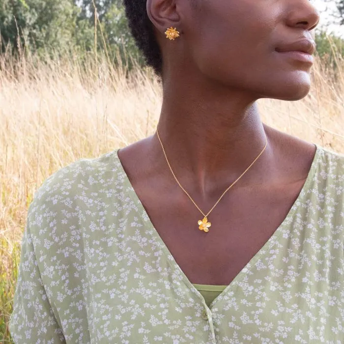 Citrine Buttercup Necklace - Gold - Alex Monroe