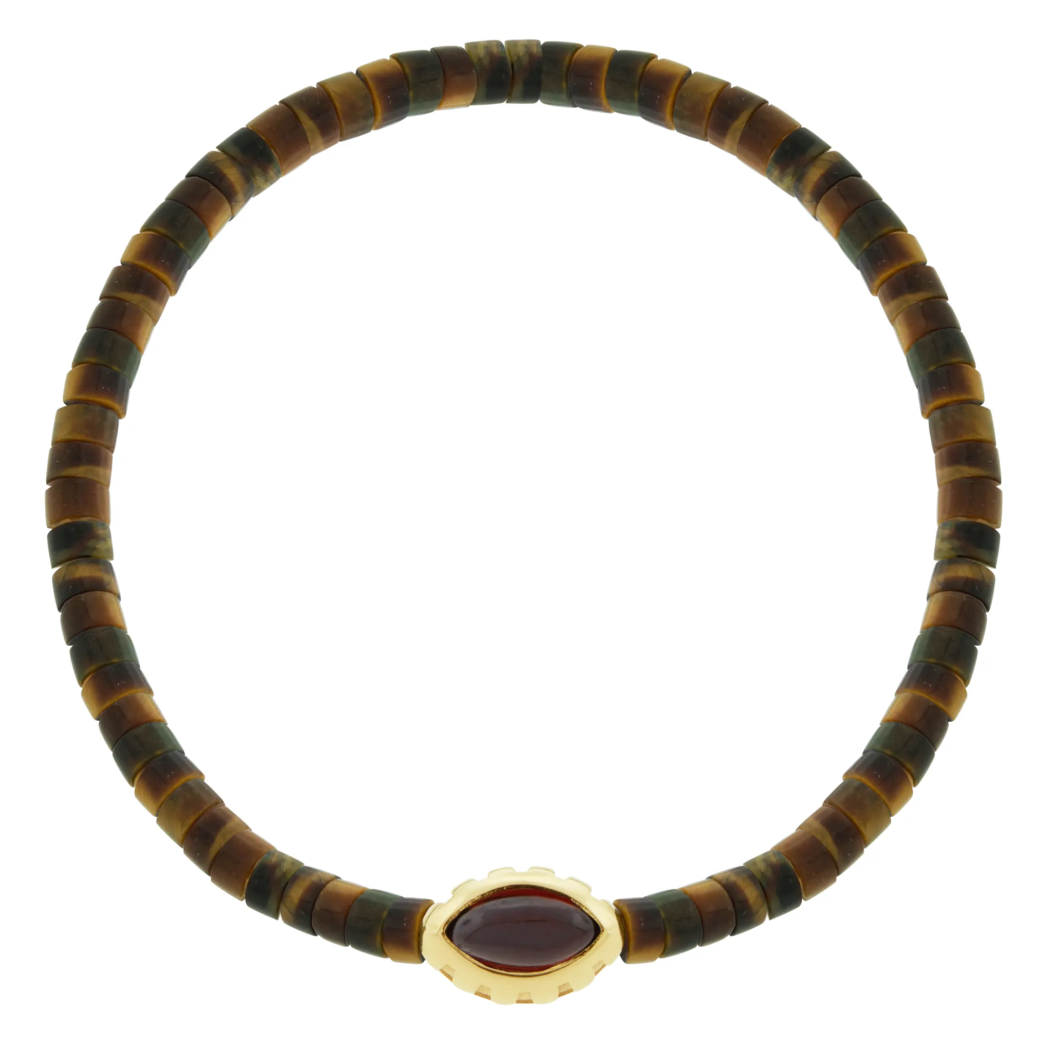 Citrine Eye of the Idol Tiger's Eye Bead Bracelet