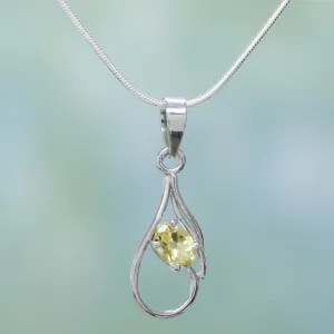 Citrine pendant necklace - Sunny Dawn | NOVICA