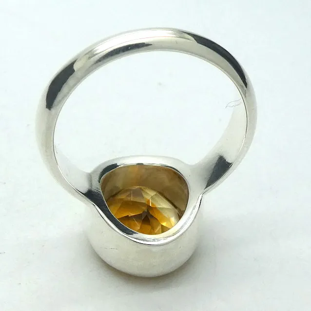 Citrine Ring, Faceted Oval, 925 Silver p1