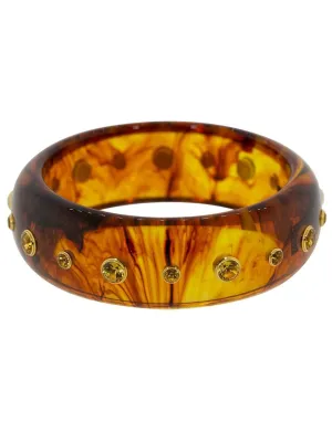 Citrine Tortoise Bakelite Bangle