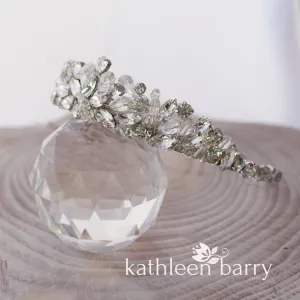 Claudette rhinestone and crystal tiara - wedding crown Bridal headpiece