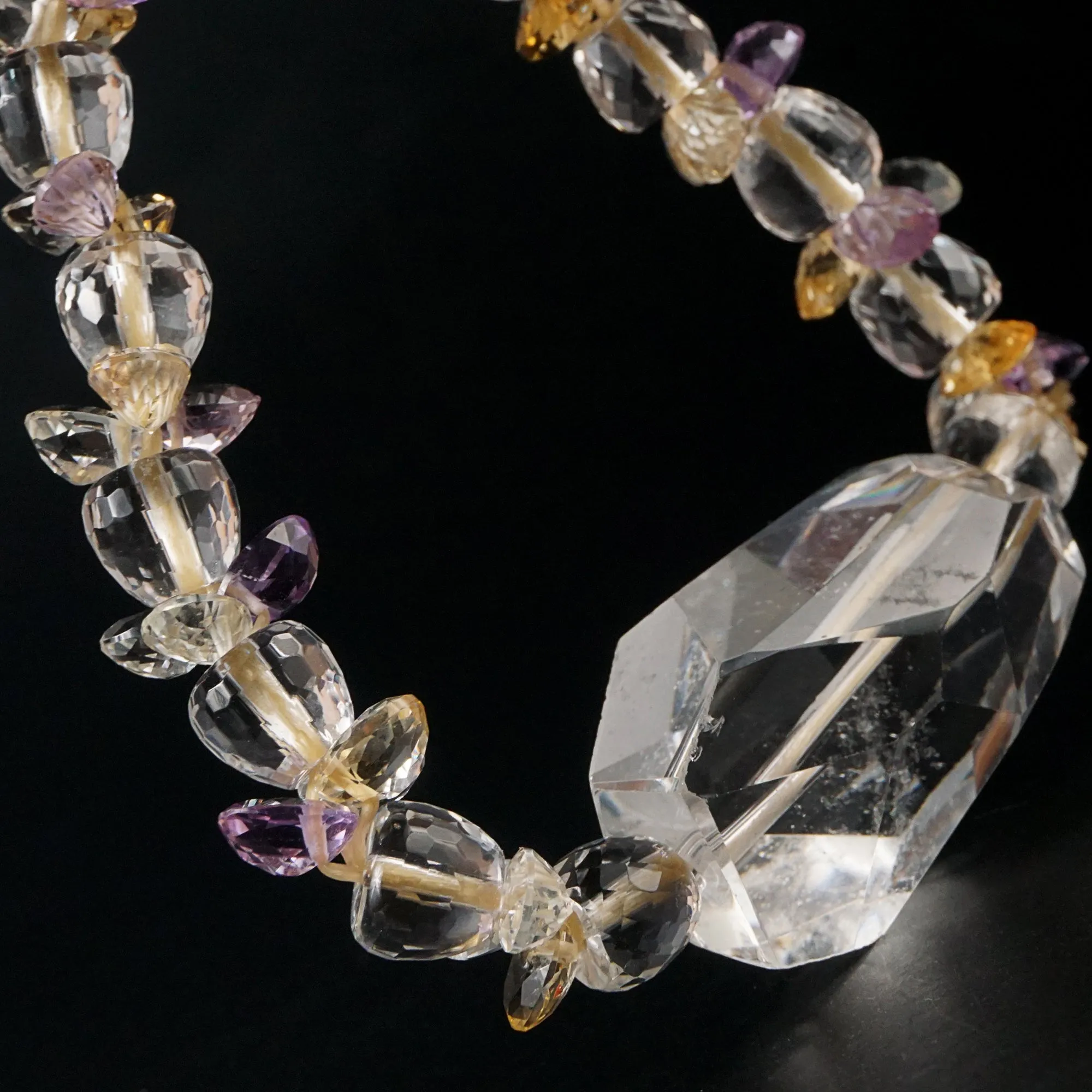 Clear Quartz, Citrine, Amethyst Faceted Assorted Shapes