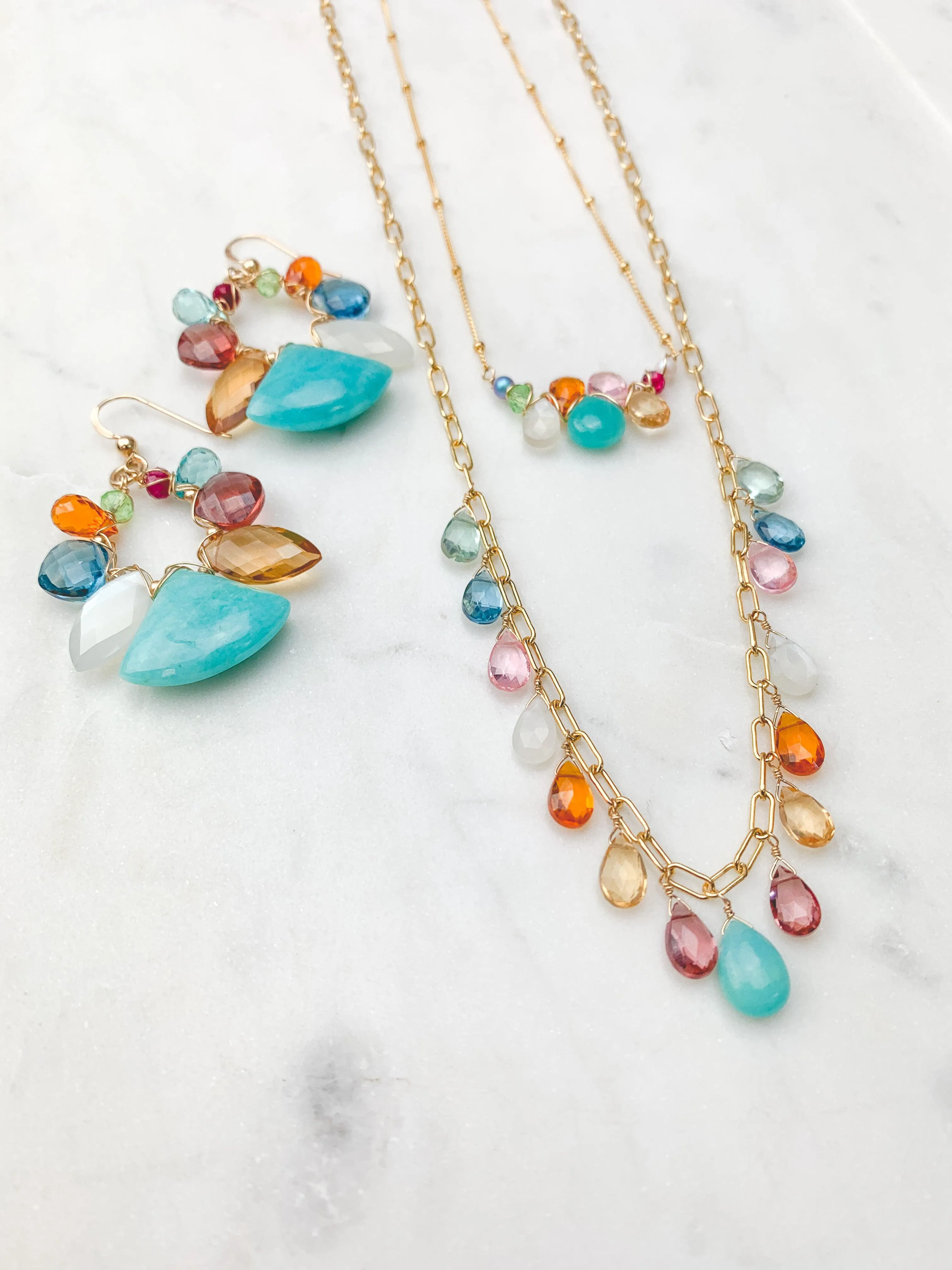 Colorful Amazonite Layering Katie Necklace