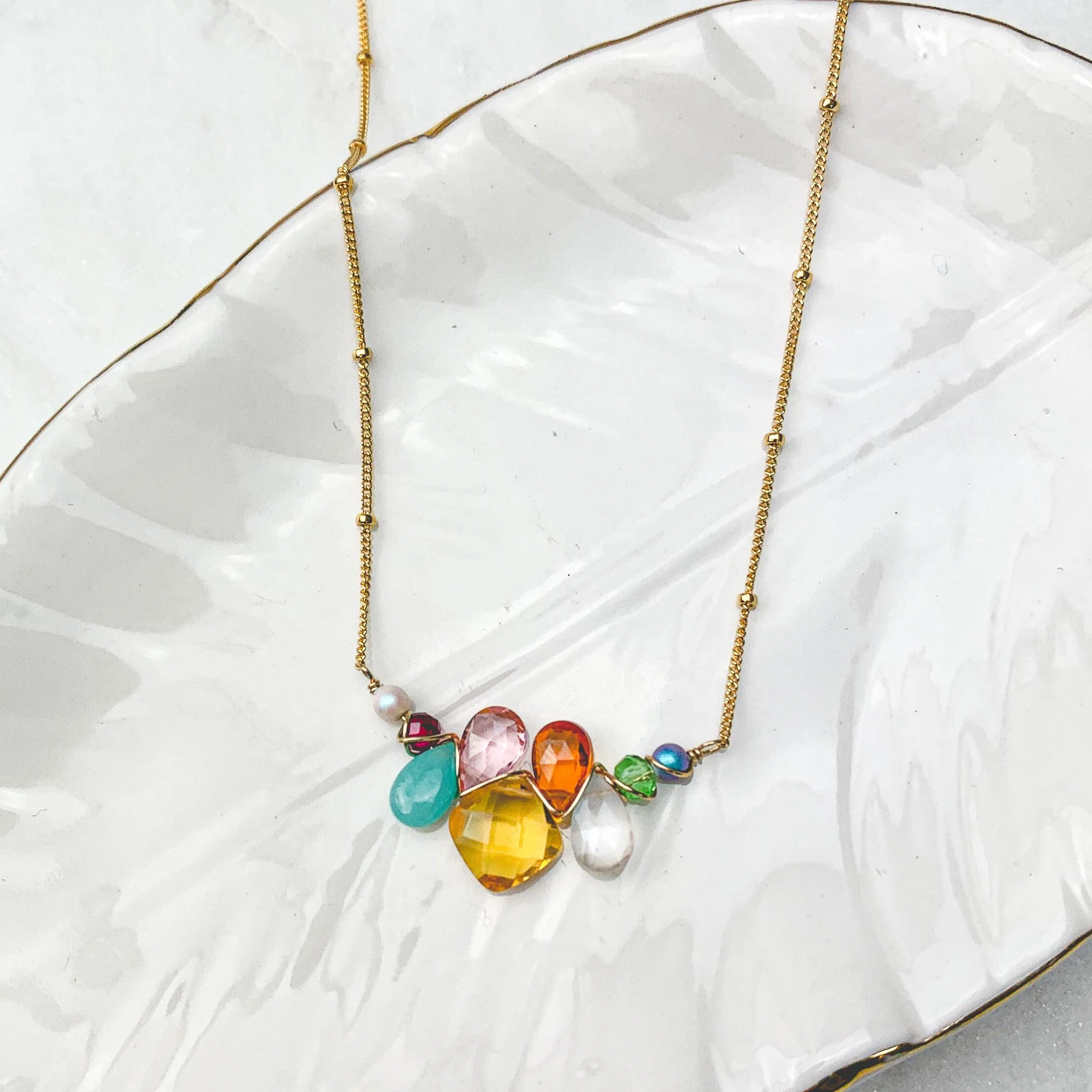 Colorful Amazonite Layering Katie Necklace