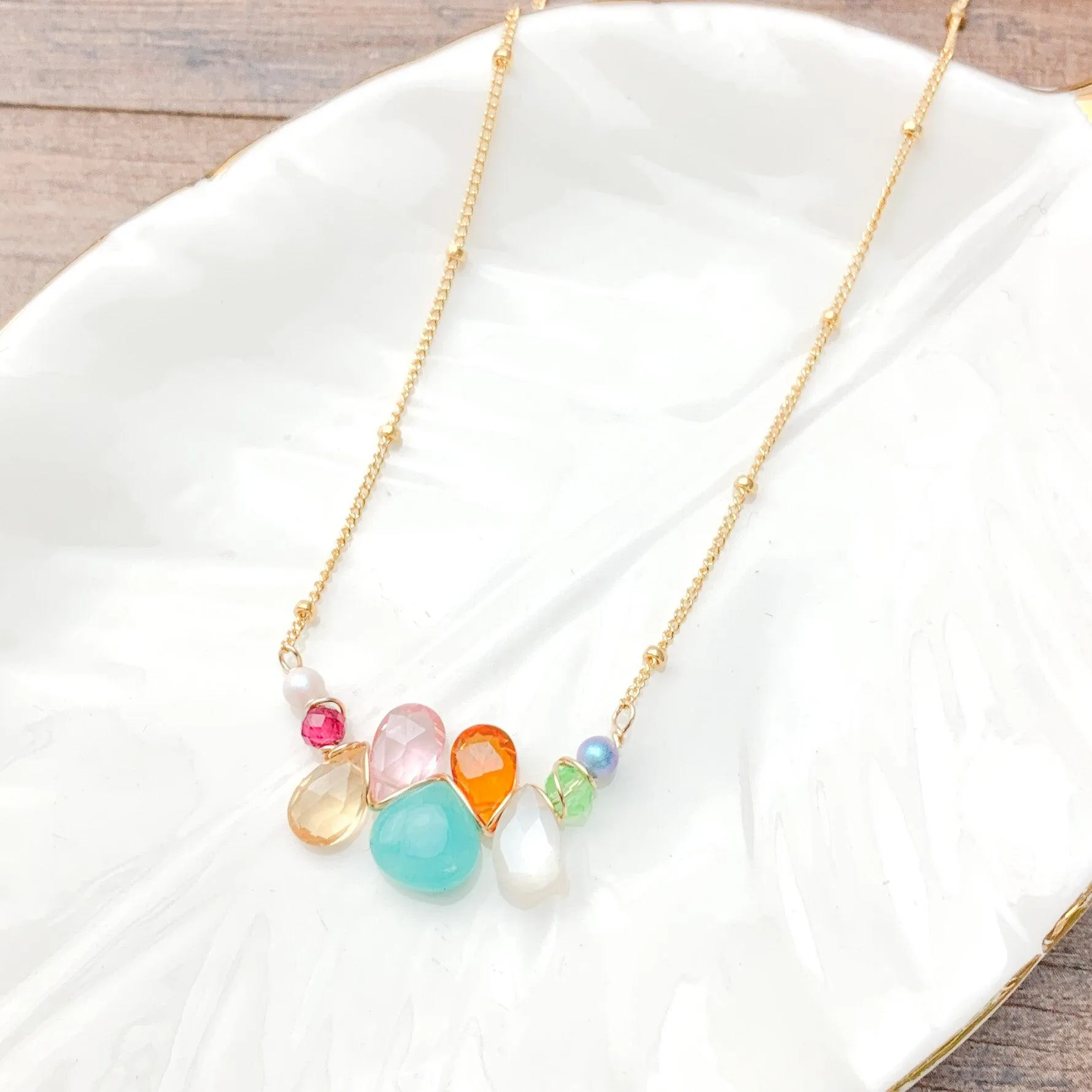 Colorful Amazonite Layering Katie Necklace