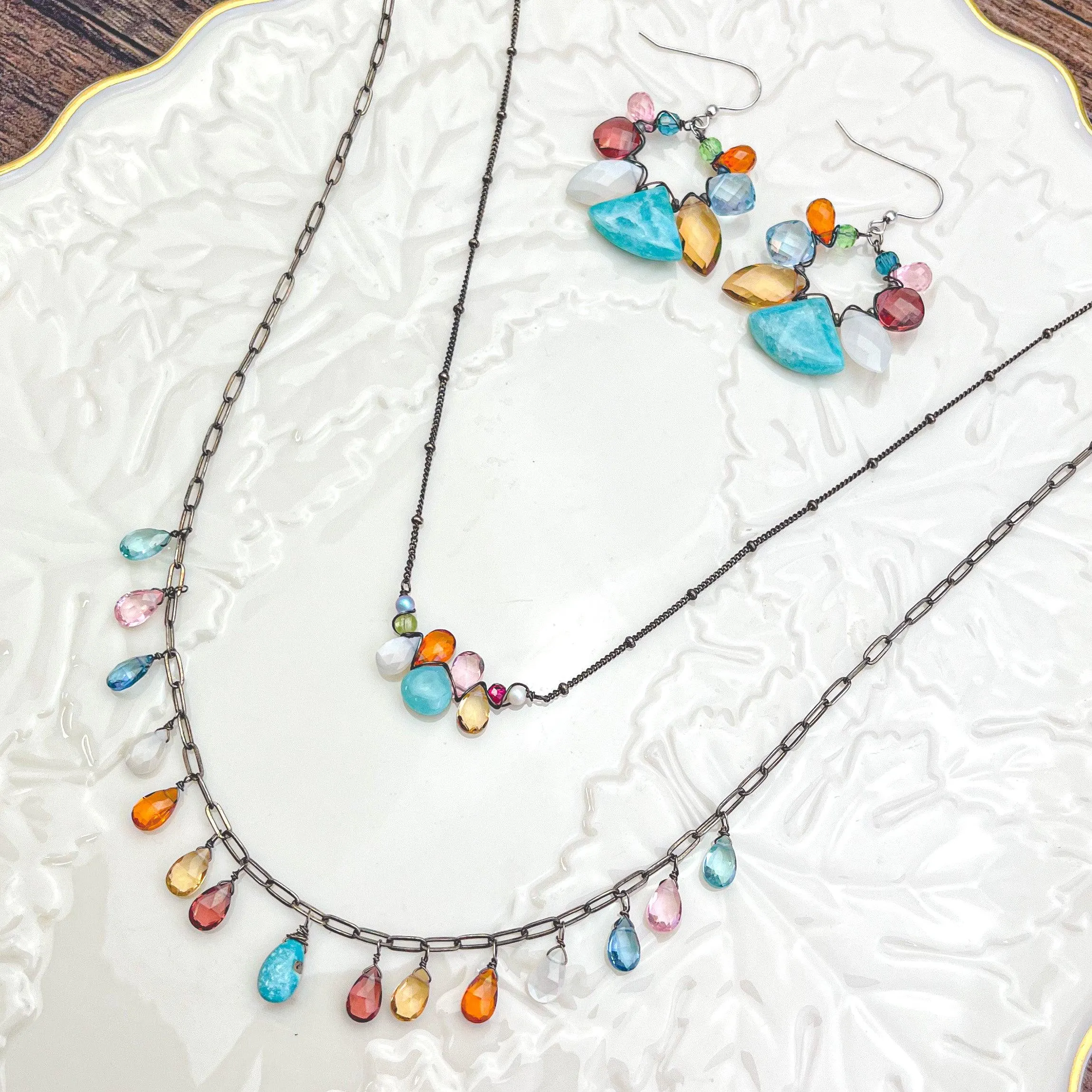 Colorful Amazonite Layering Katie Necklace