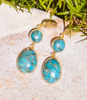 Copper Turquoise Earrings