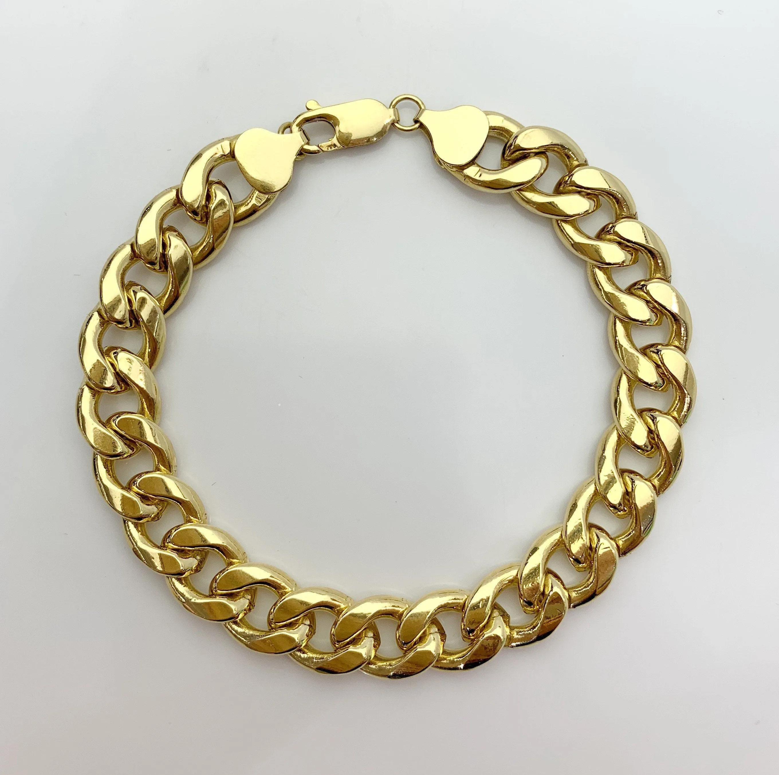 Curb Chain Bracelet 14k Gold Filled 9.9mm (SM94LC)