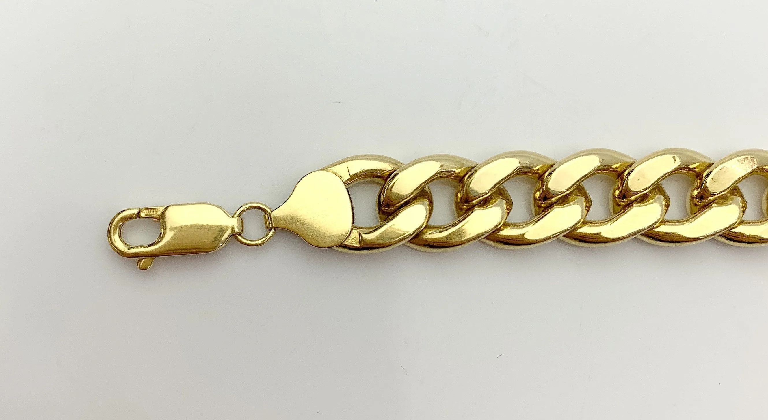 Curb Chain Bracelet 14k Gold Filled 9.9mm (SM94LC)