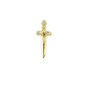 Dagger Studs with Diamonds | Ready to Ship