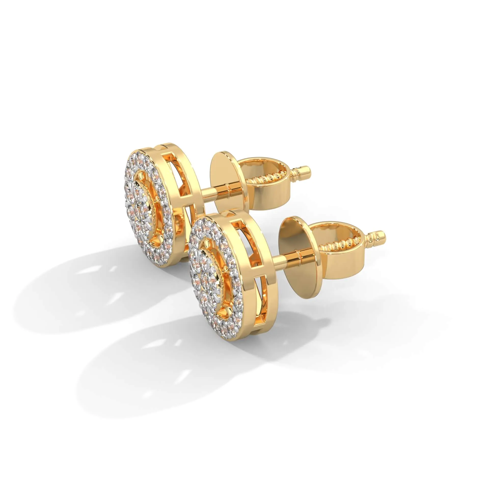 Dana Silver Stud Earrings | 22KT Gold Vermeil