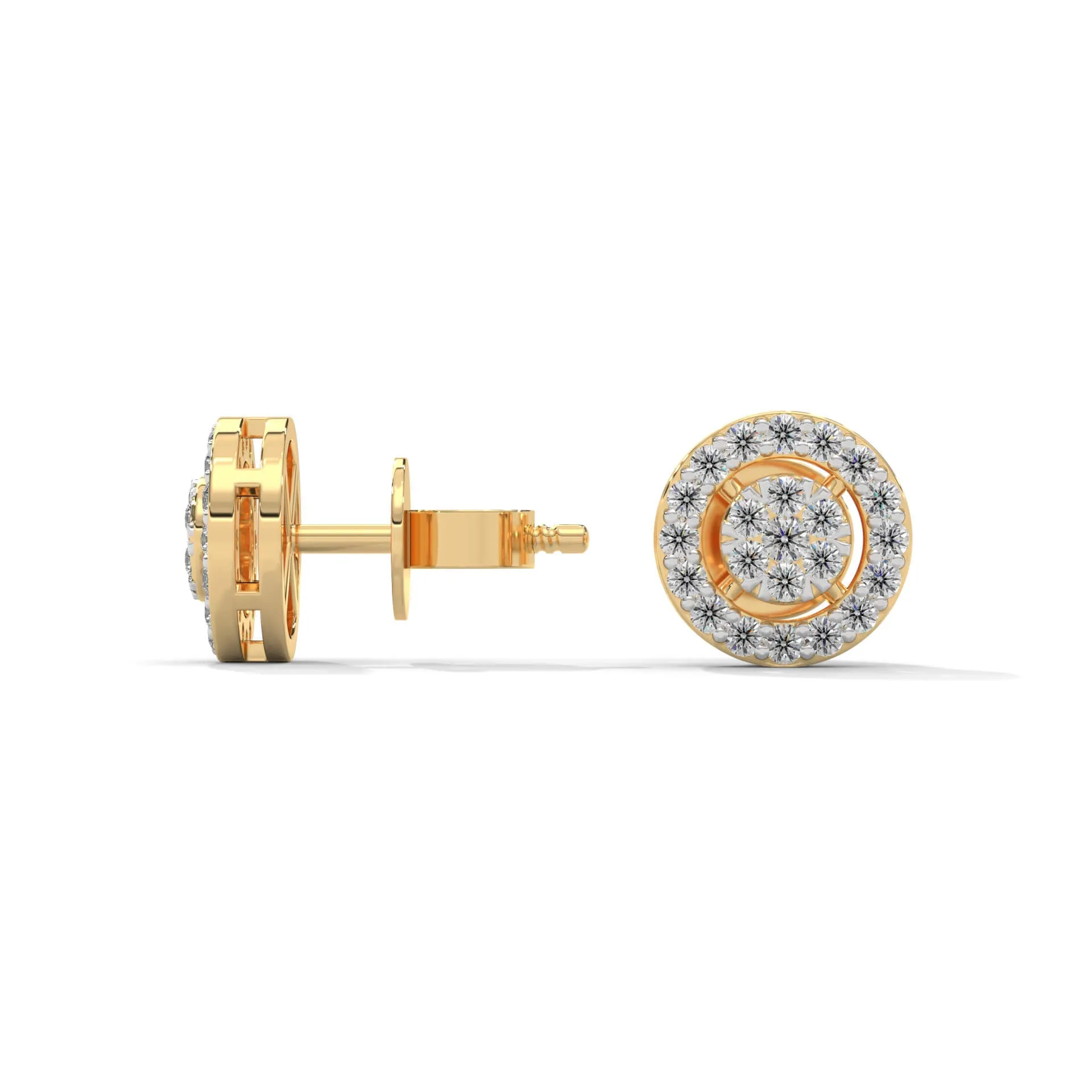 Dana Silver Stud Earrings | 22KT Gold Vermeil