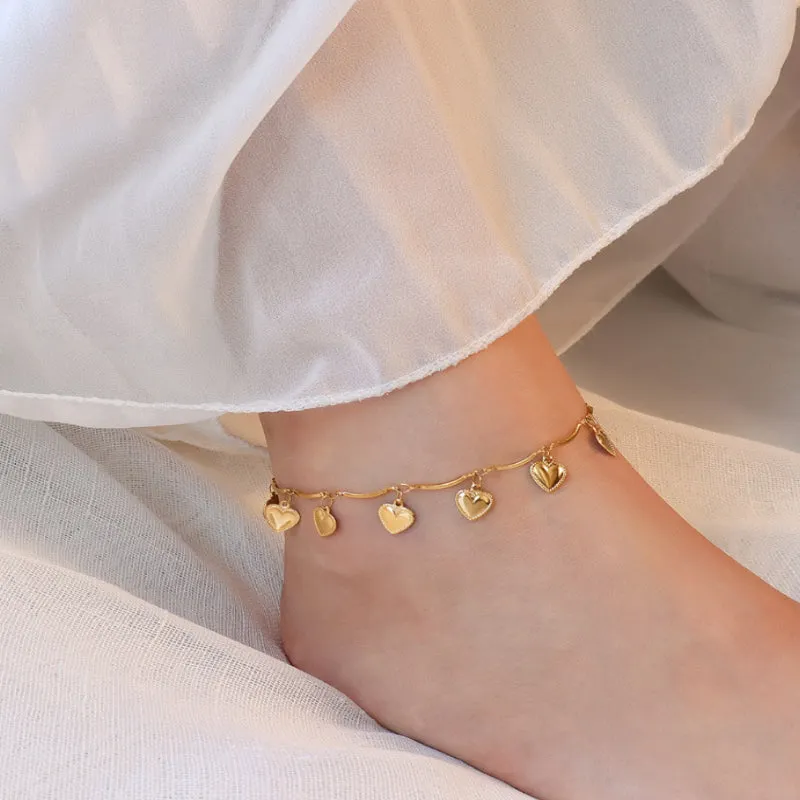 Dangling Hearts Anklet