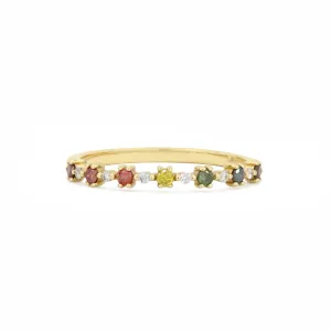 Diamond 14K Flowerette Ring