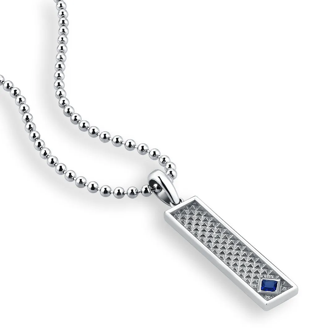 Diamond Minimal Pyramid Pendant - Solid Silver