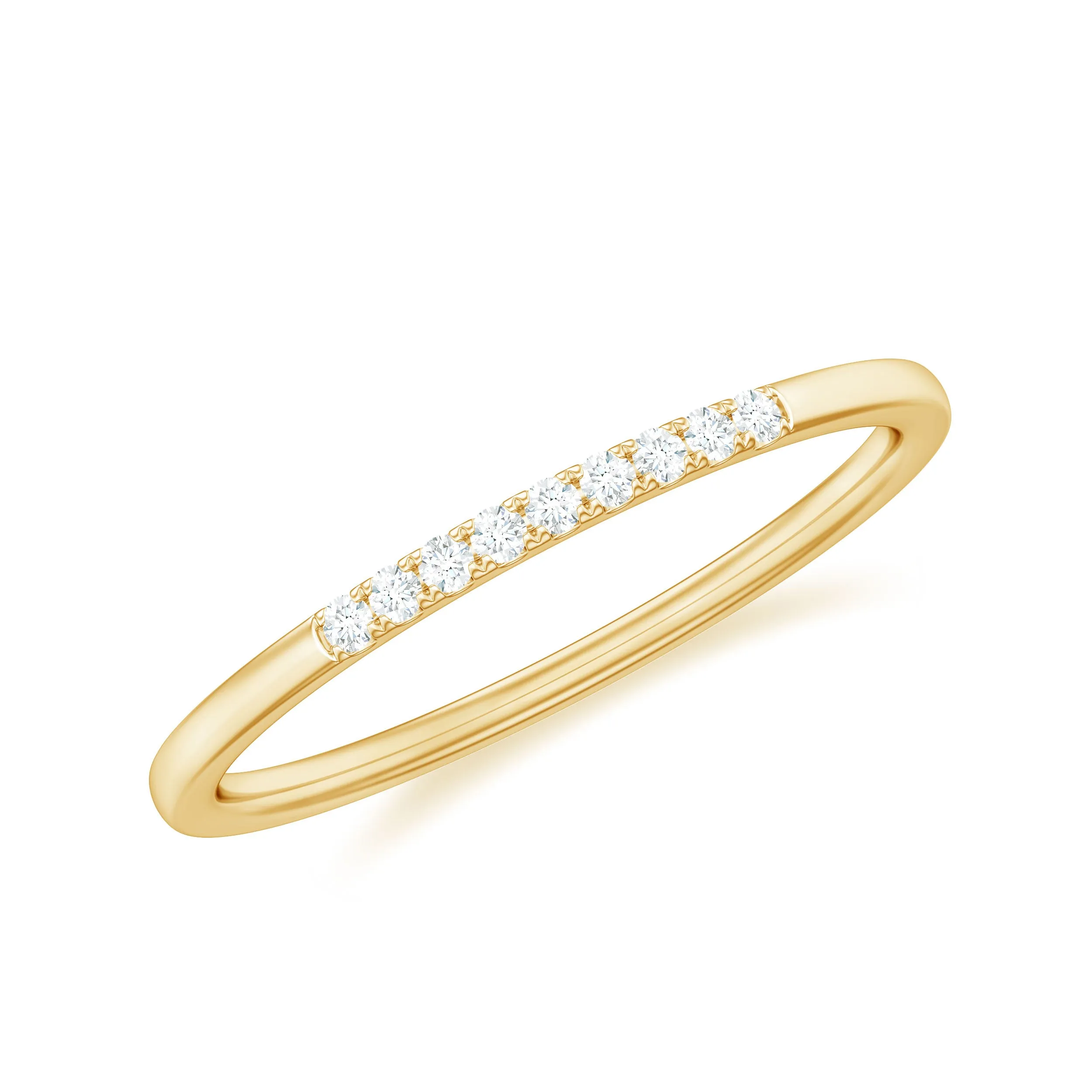 Diamond Stackable Enhancer Ring in Scalloped Setting