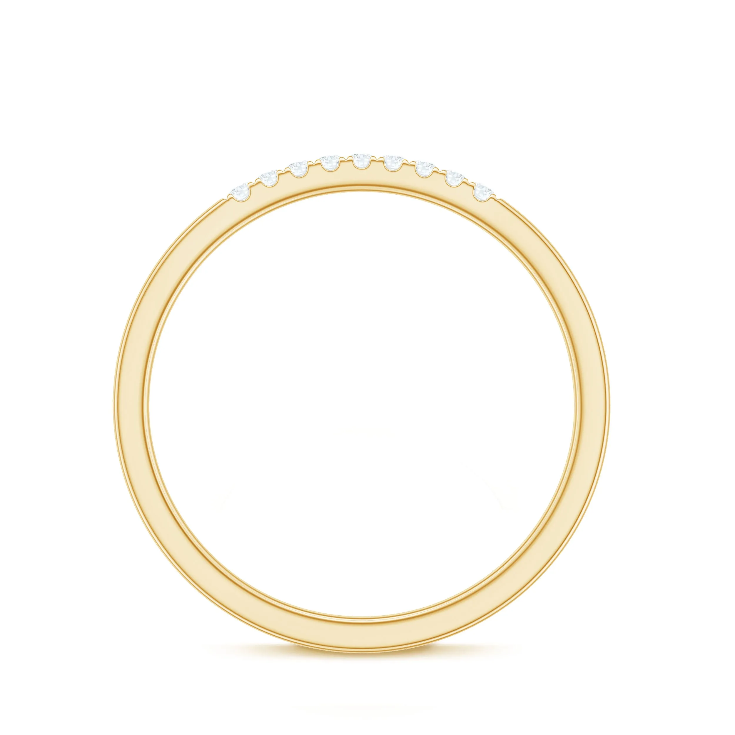 Diamond Stackable Enhancer Ring in Scalloped Setting