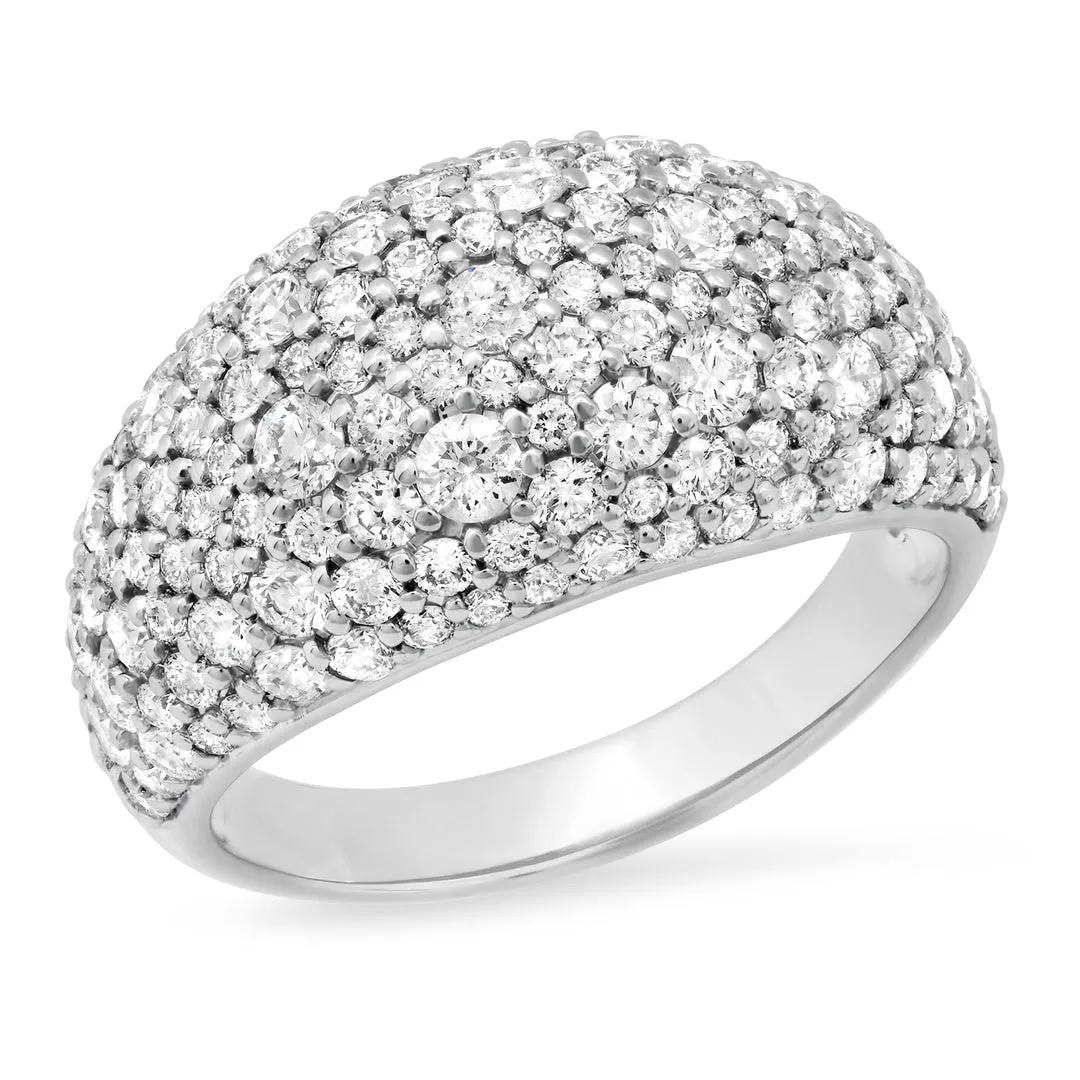 Diamond Sunburst Cocktail Ring