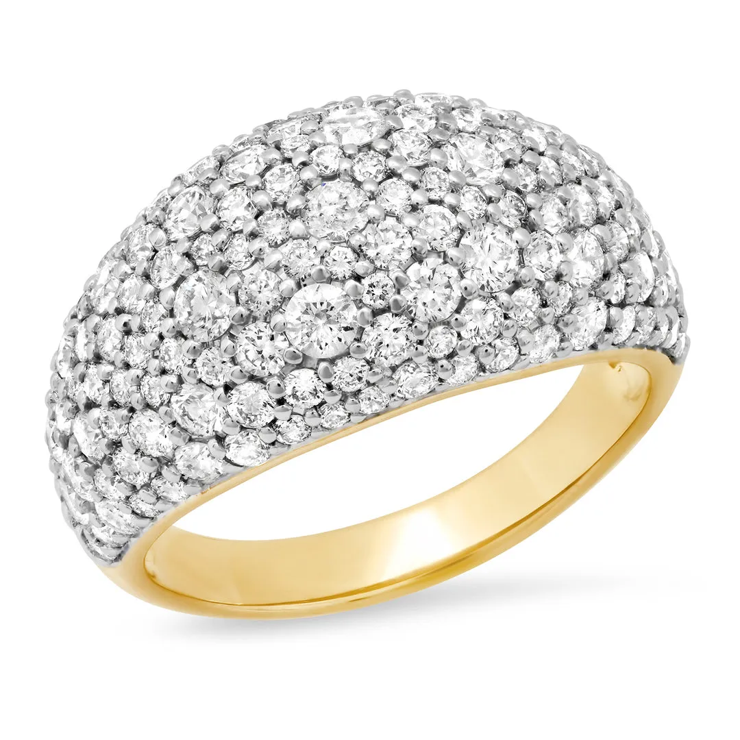 Diamond Sunburst Cocktail Ring