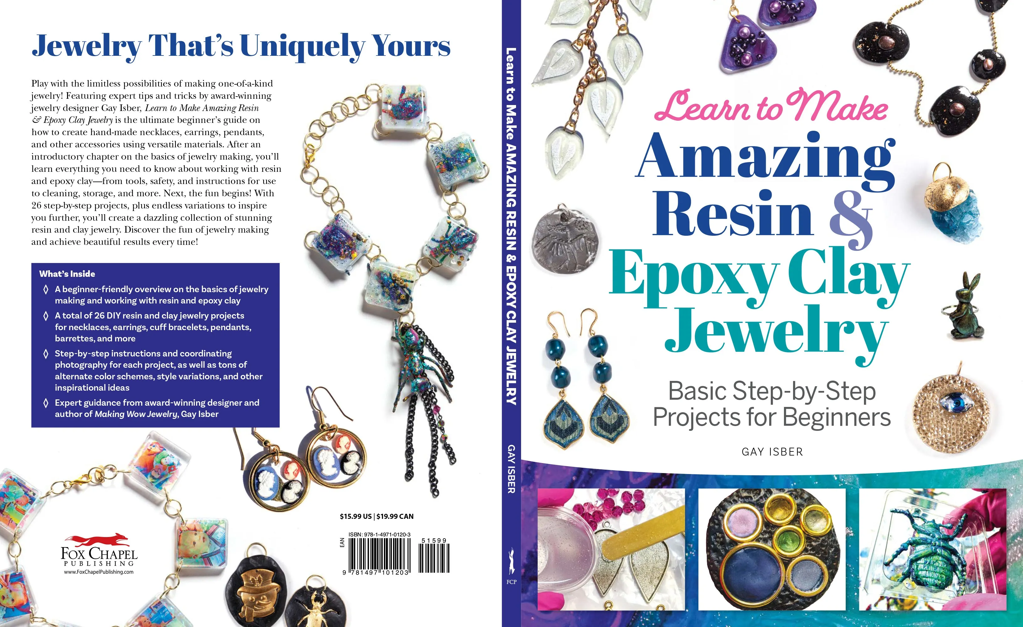 DIY Jewelry Book Autographed "Learn to Make Amazing Resin & Epoxy Clay Jewelry" by Sugar Gay Isber Fashion Jewelry Handmade Jewelry Interesting DIY Beginners Jewelry Making