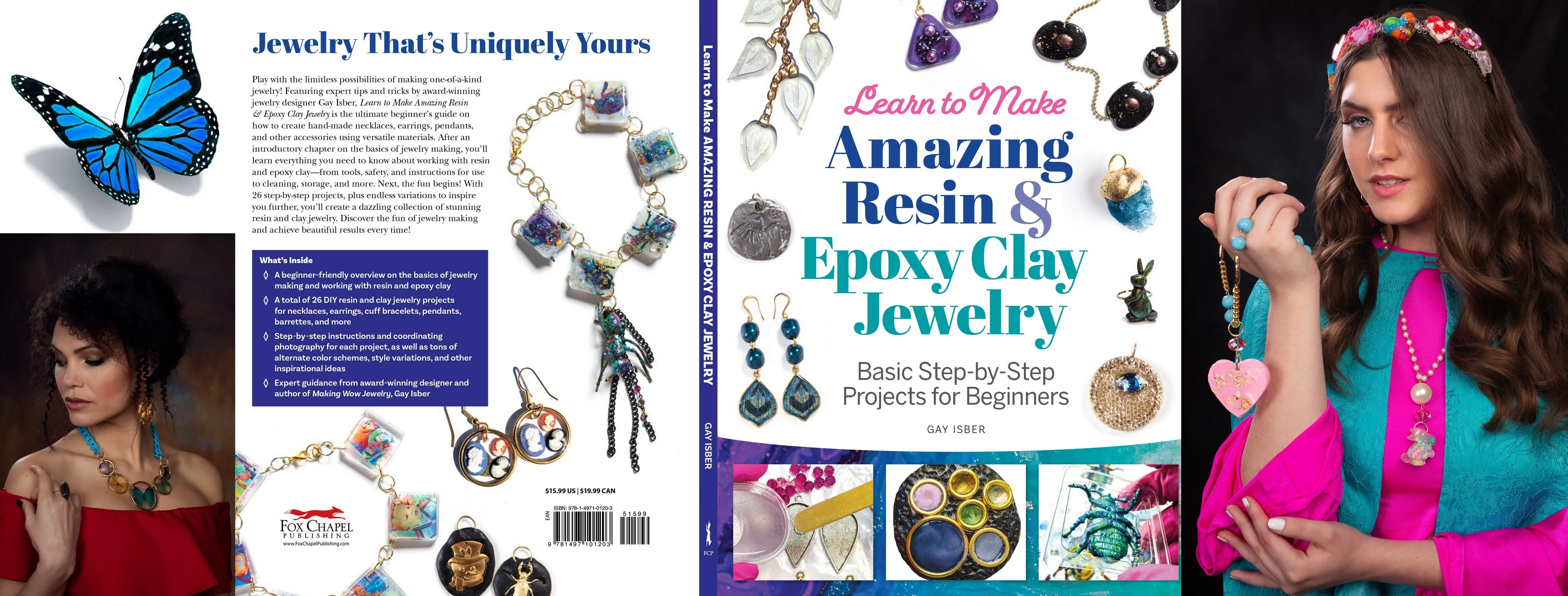 DIY Jewelry Book Autographed "Learn to Make Amazing Resin & Epoxy Clay Jewelry" by Sugar Gay Isber Fashion Jewelry Handmade Jewelry Interesting DIY Beginners Jewelry Making