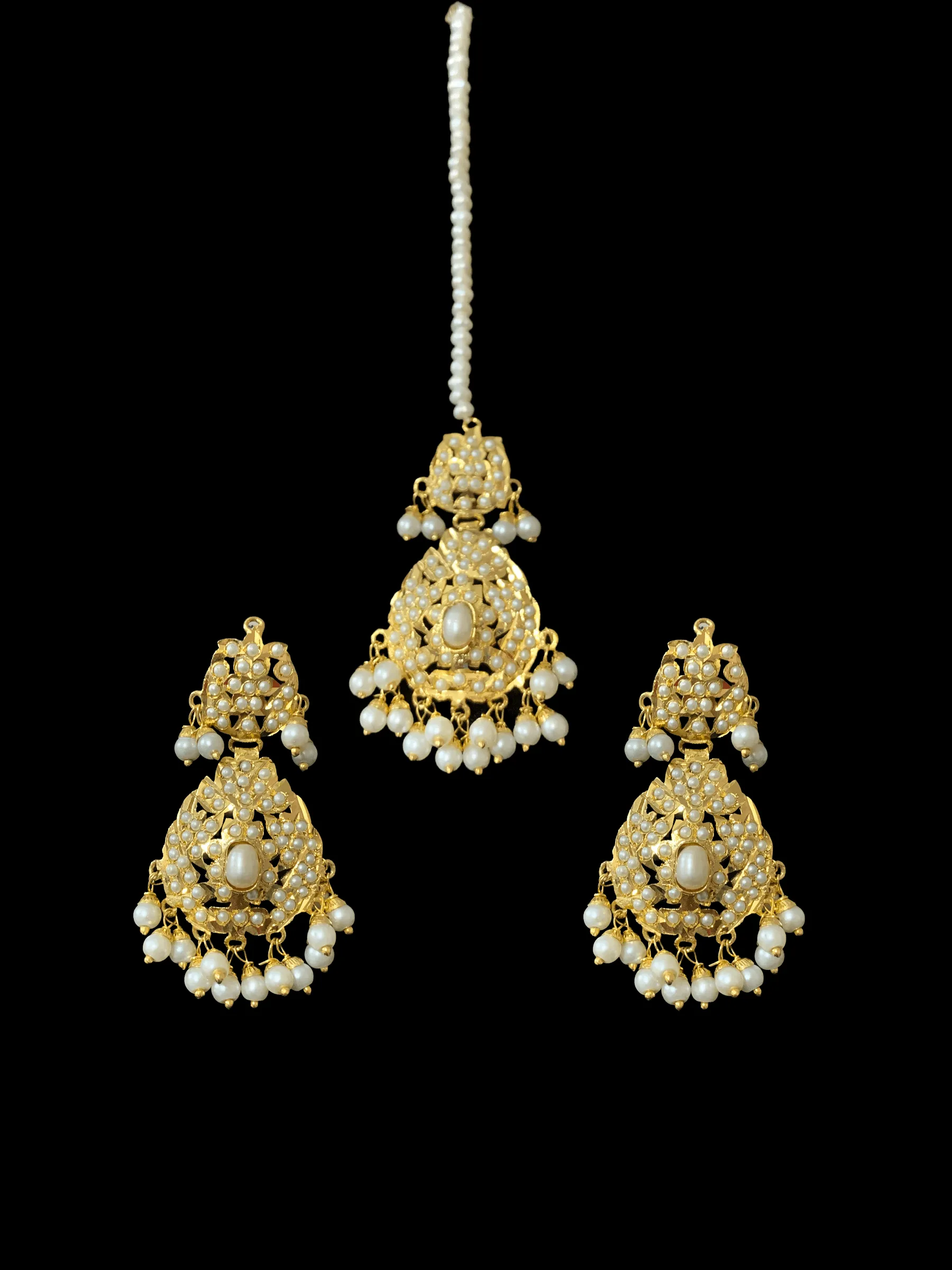 DLN68 punjabi Jadau Rani haar in fresh water  pearls ( READY TO SHIP )