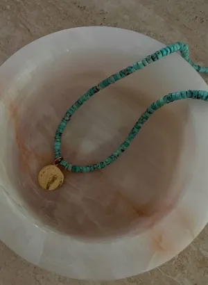 Dorsei Turquoise Coin Pendant