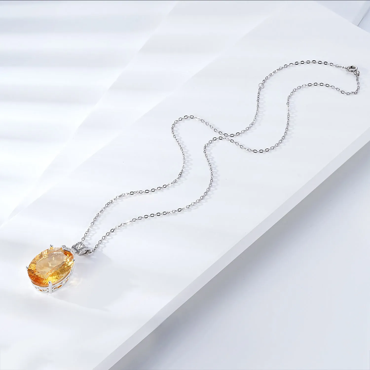 Elegant Natural Citrine Pendant Light Luxury