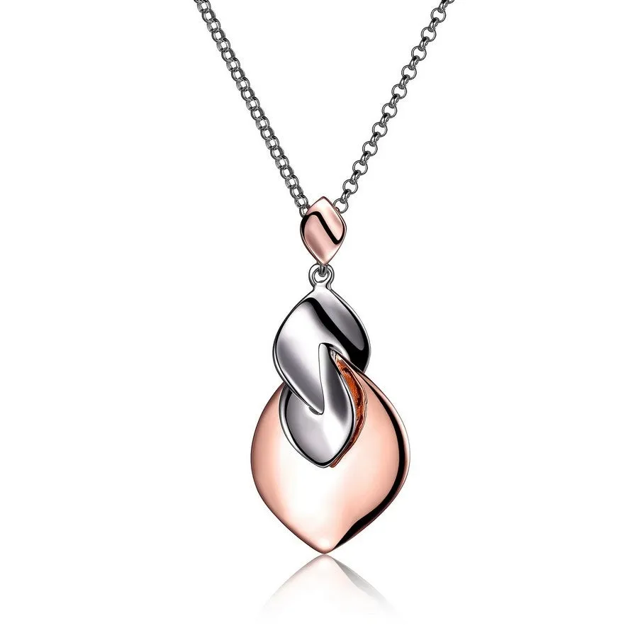 Elle - Sterling Silver Rose Petal Necklace