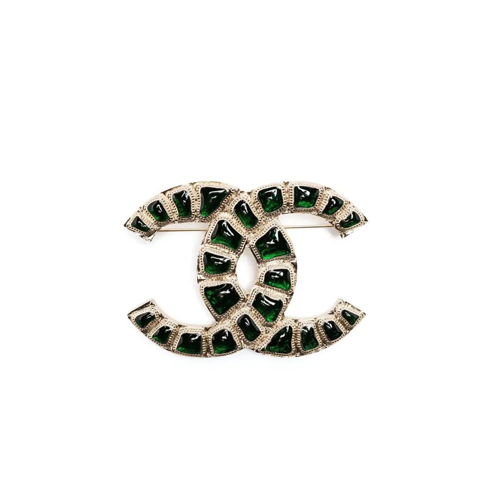 Emerald CC Stone Brooch