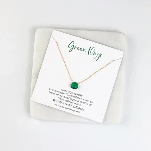 Energy stone necklace - Green Onyx