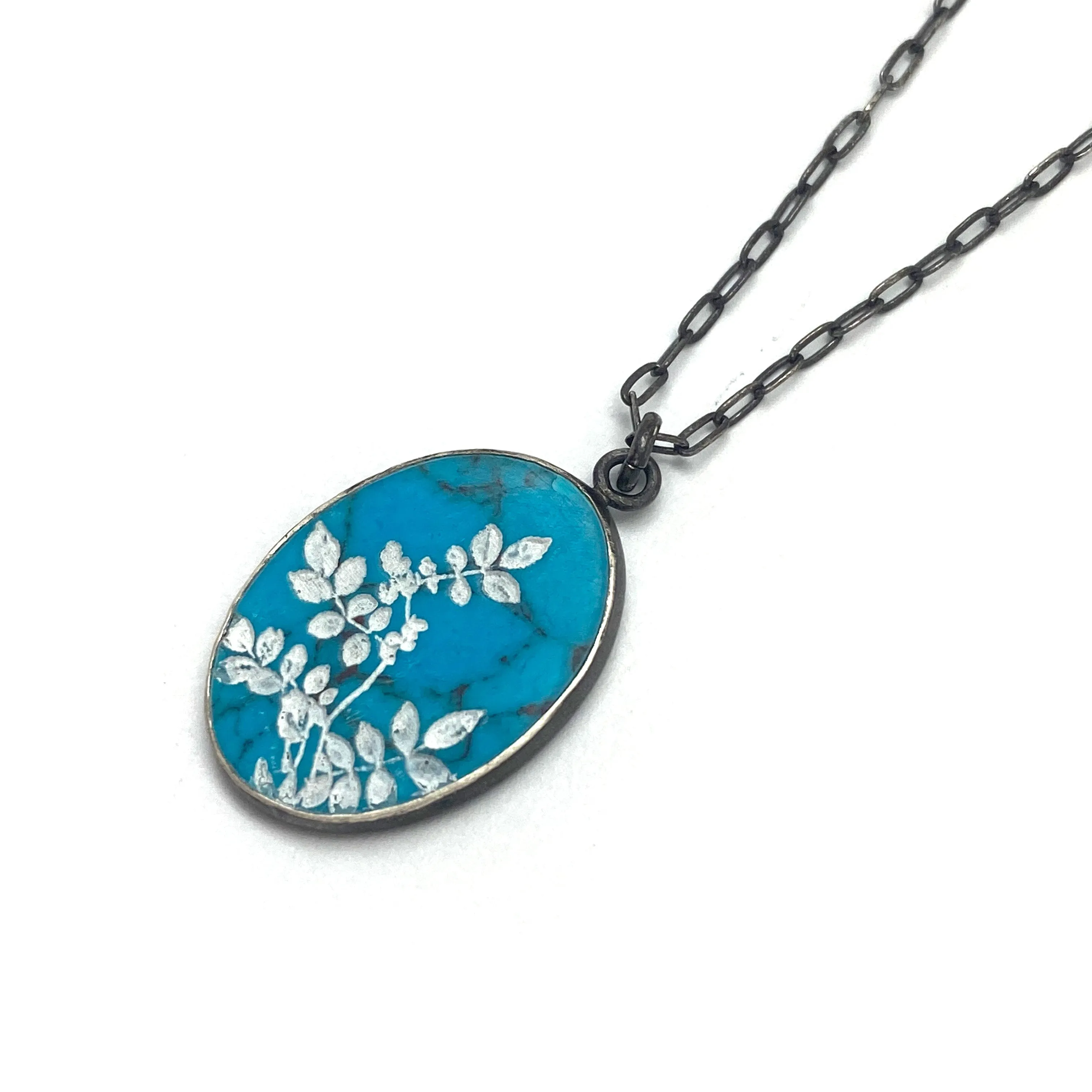 Floral Turquoise Pendant