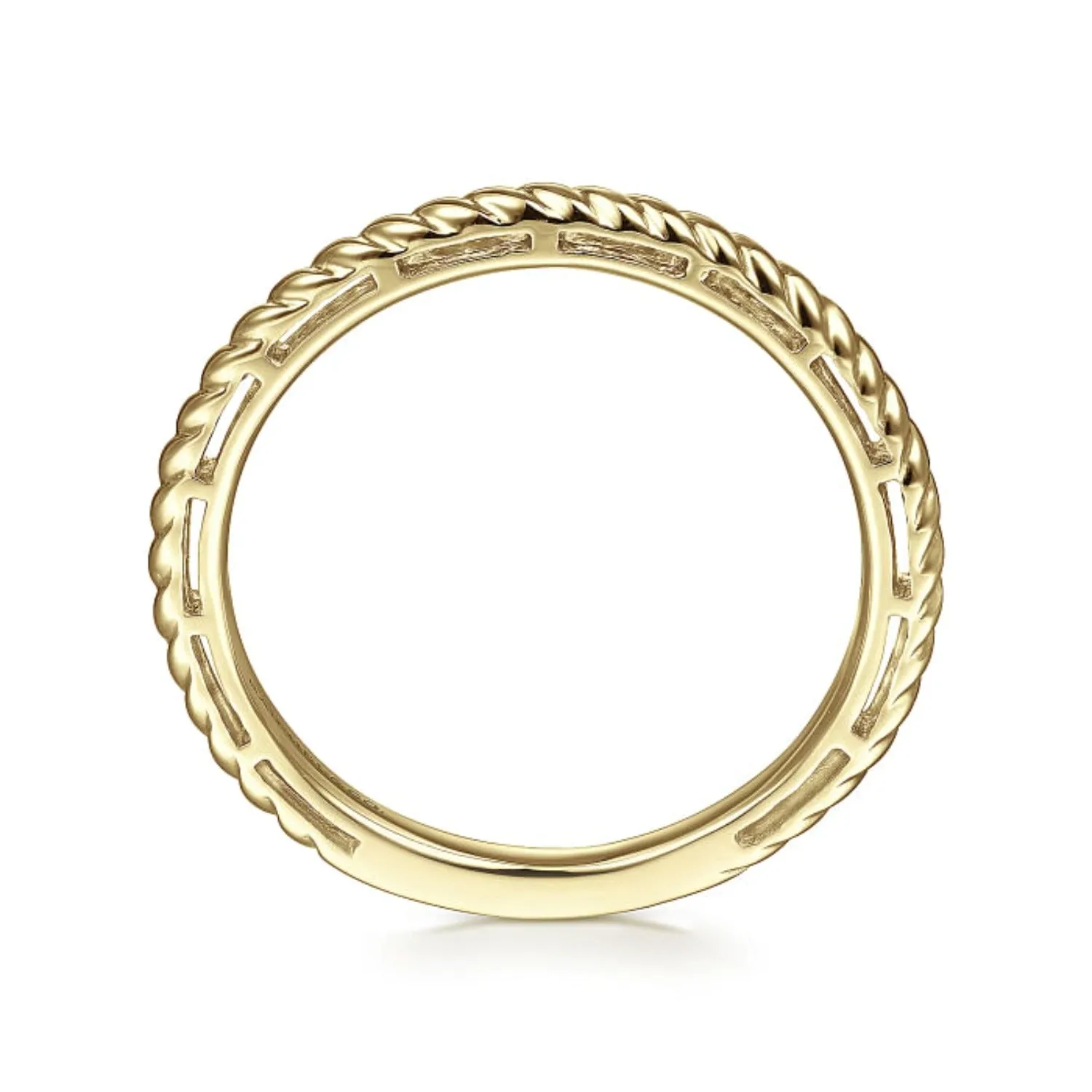 Gabriel & Co. Rope Texture Stackable Ring