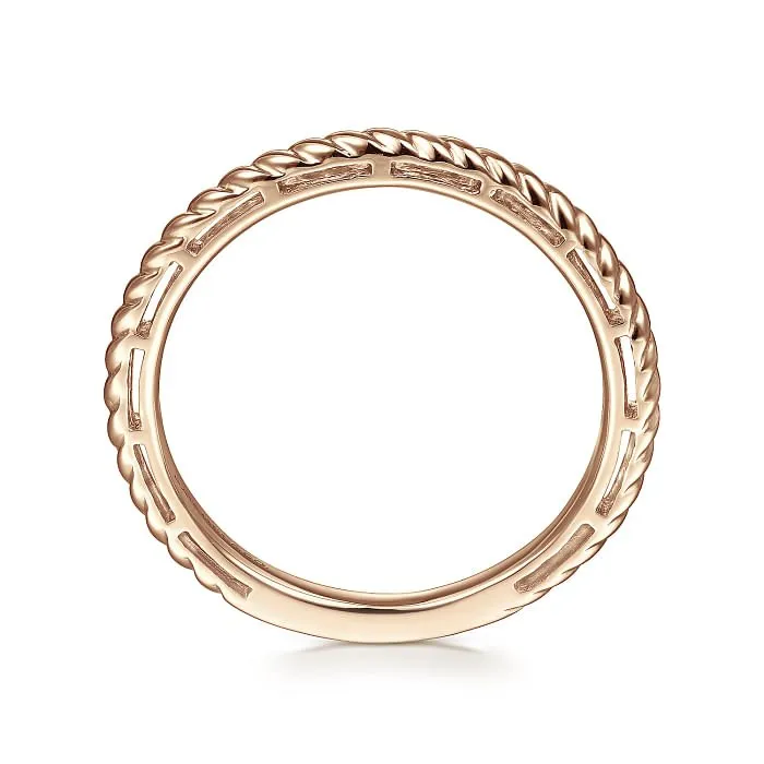 Gabriel & Co. Rope Texture Stackable Ring