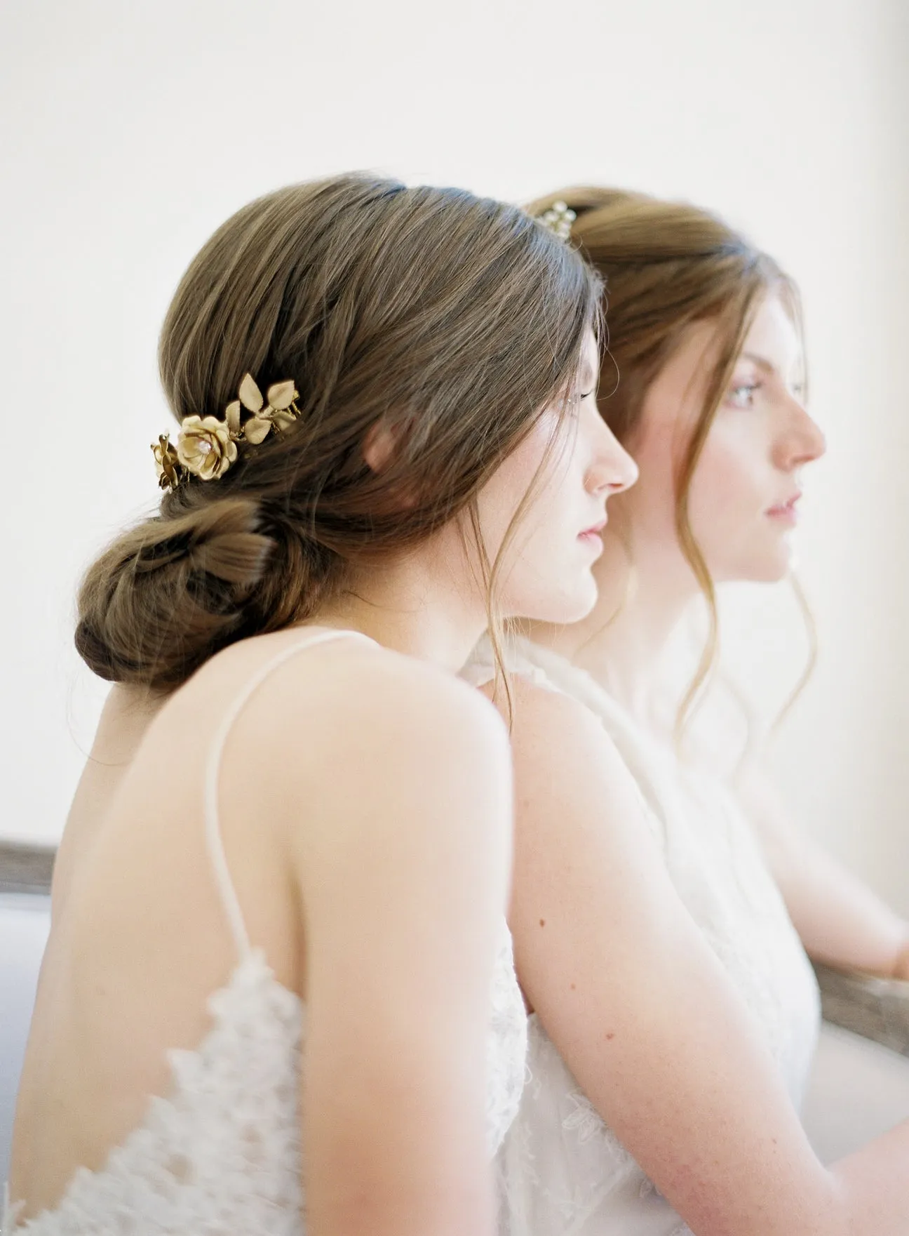 Gilded Rose Blossom Bridal Headpiece