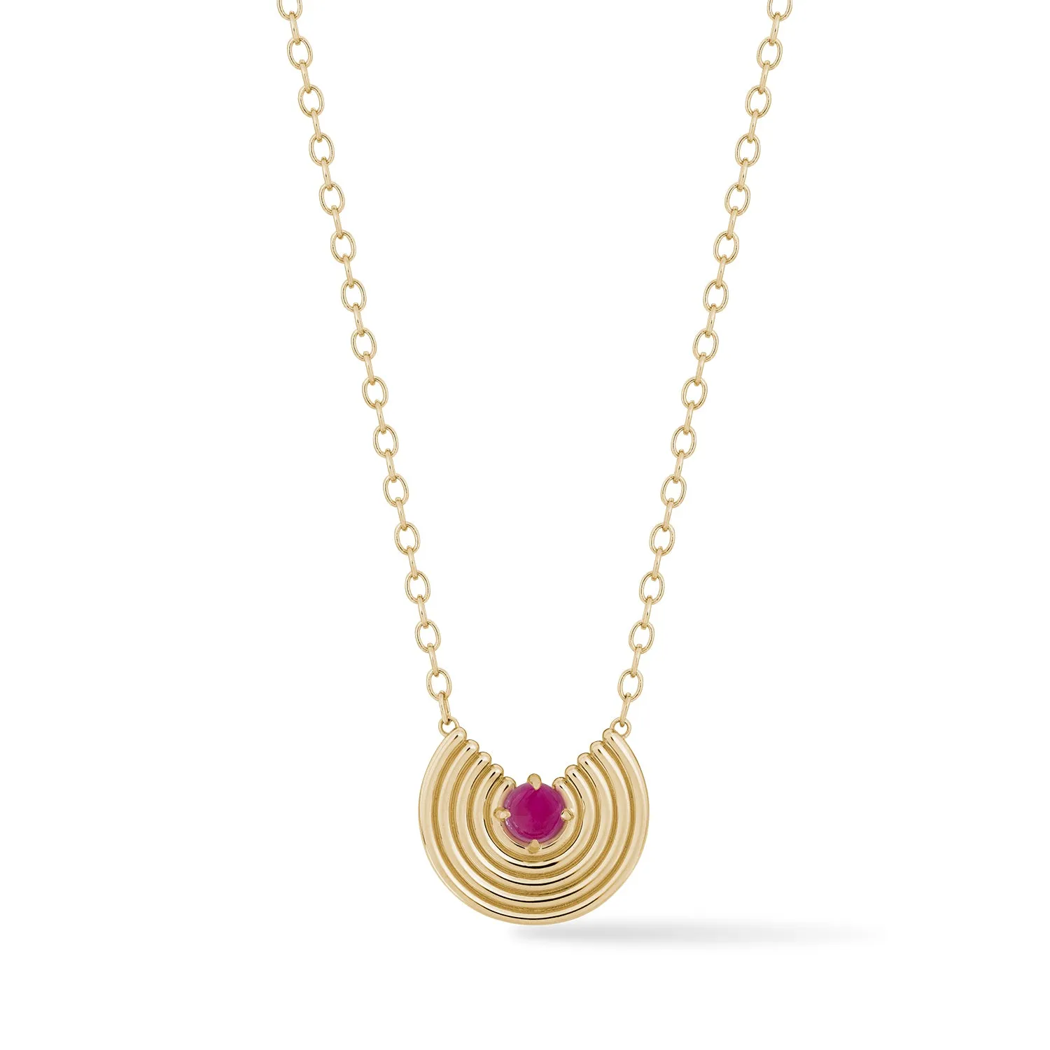 Grand Revival Birthstone Necklace - Ruby