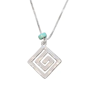 Greek Key Turquoise necklace