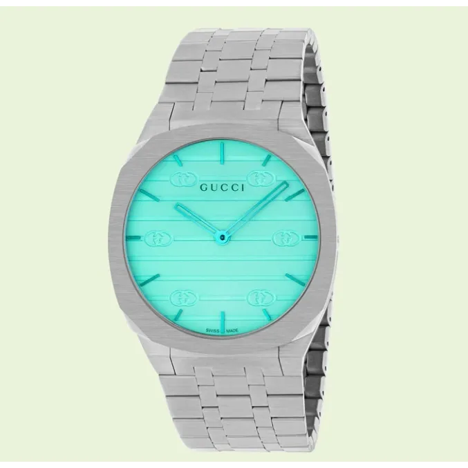 Gucci 25H Stainless Steel Ocean Blue 38mm Quartz