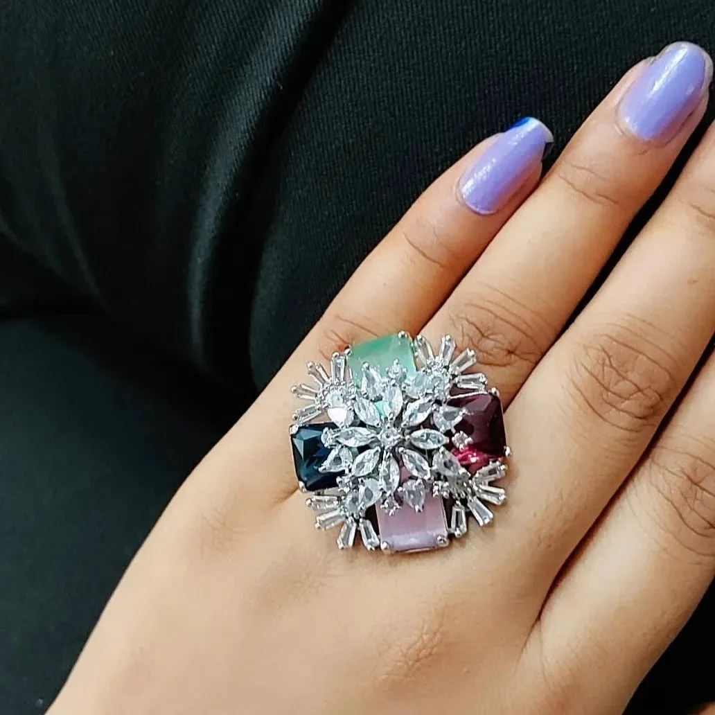 Hailey Cocktail Adjustable Ring