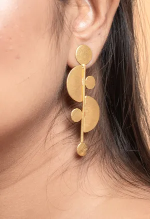 Half Moon Brass Stud Earrings - Non-Allergic, Elegant Fashion Jewelry for All Occasions