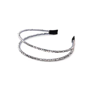 Halo Luxe Twinkle Double Tiara - Silver