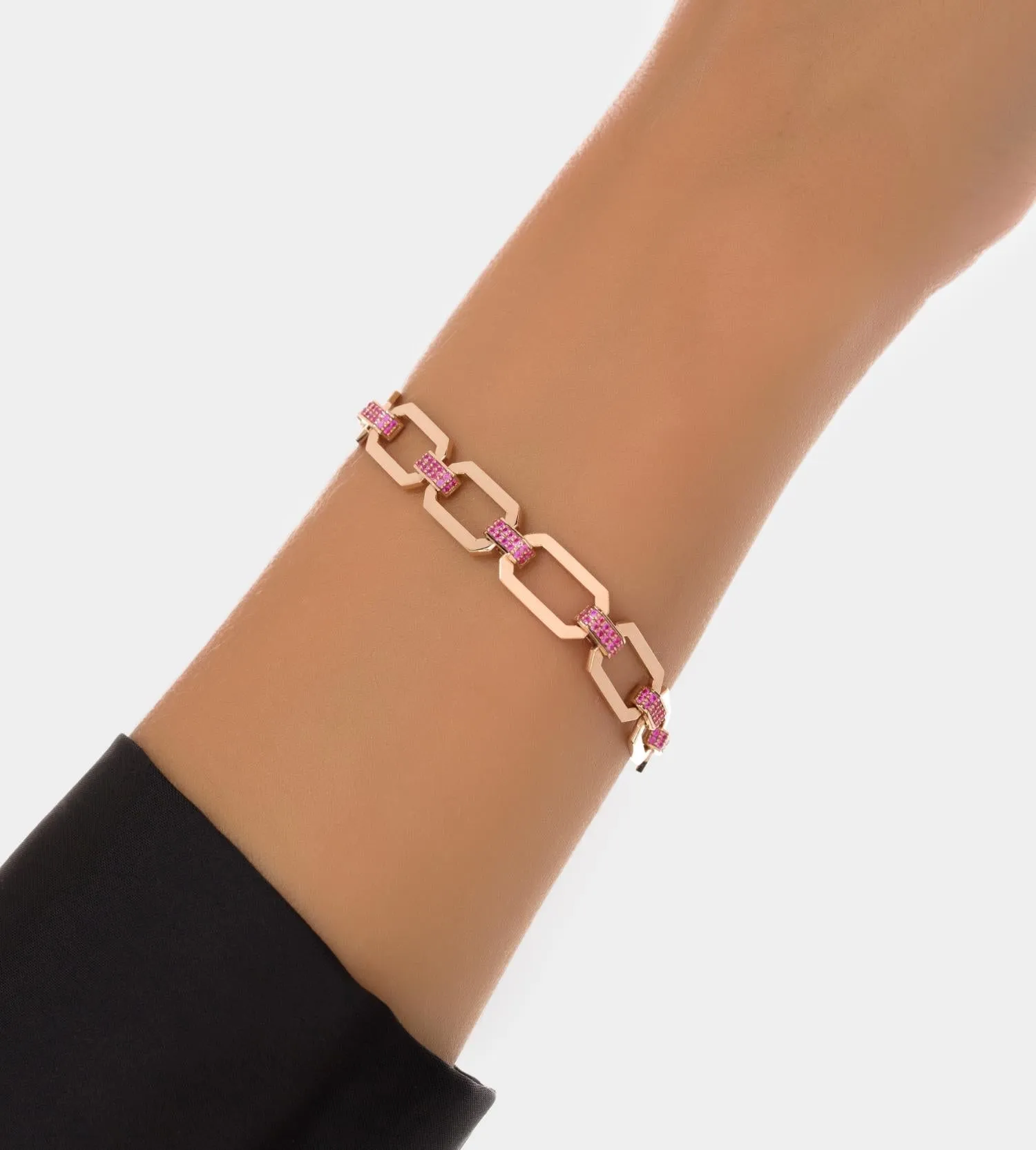 HEXA PINK CHAIN BRACELET