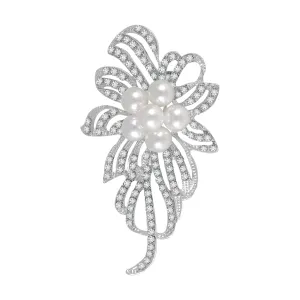 Hot Sale Crystal Rhinestone  Pearl  Brooch