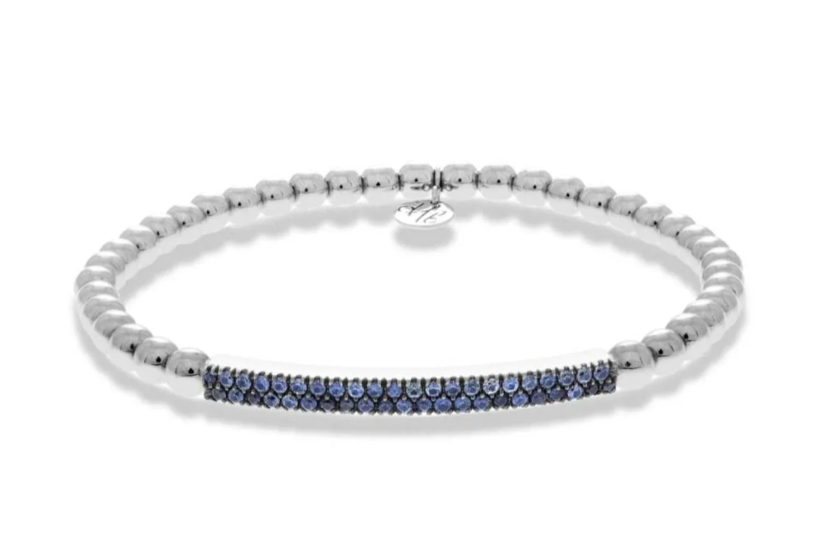 Hulchi Belluni ‘Tresore’ Blue Sapphire Bar Stretch Bracelet (21348bl)