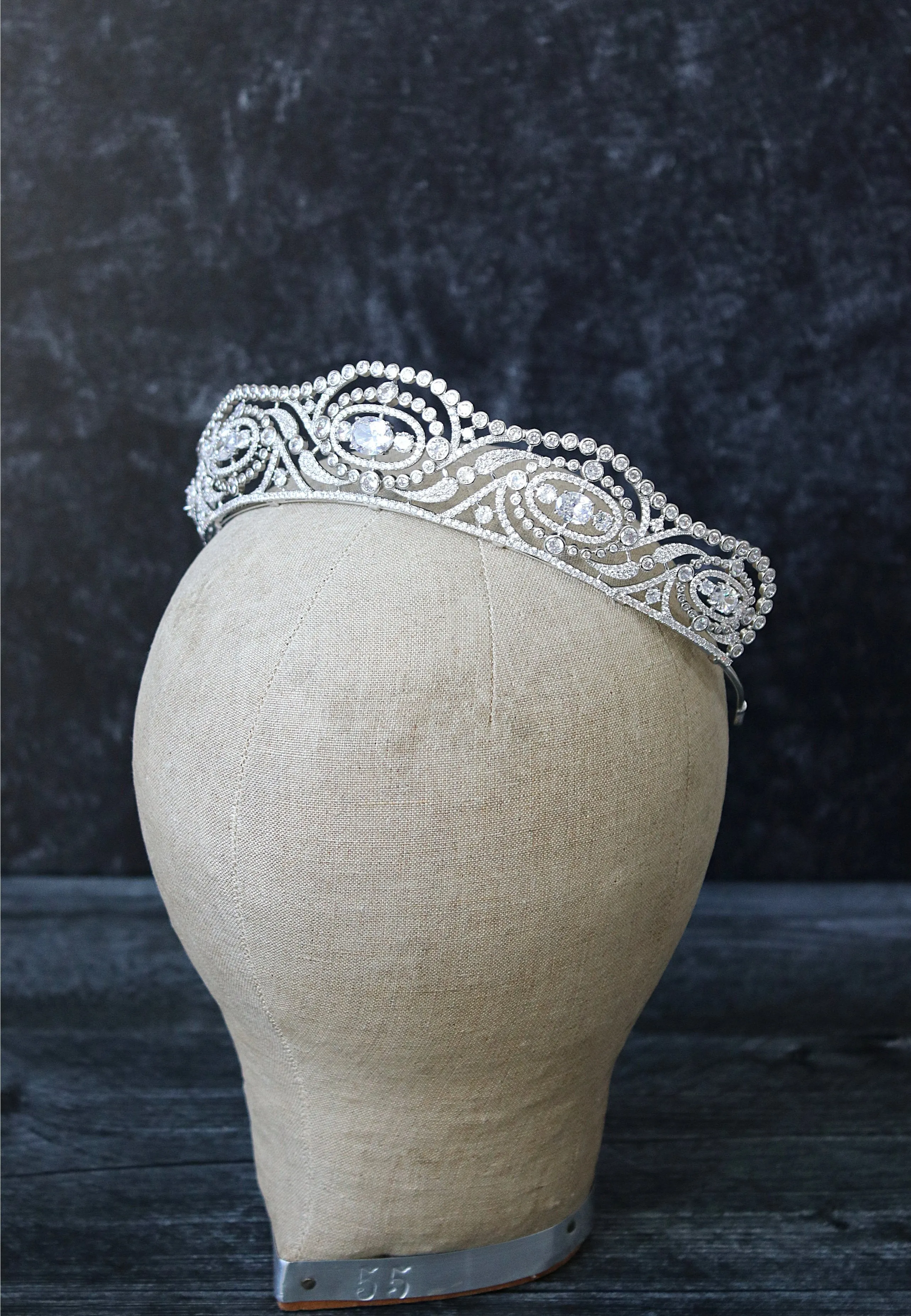 HYACINTH Simulated Diamond Bridal Tiara