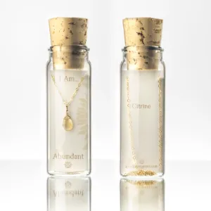 Intention Necklace Bottle - Abundant Citrine