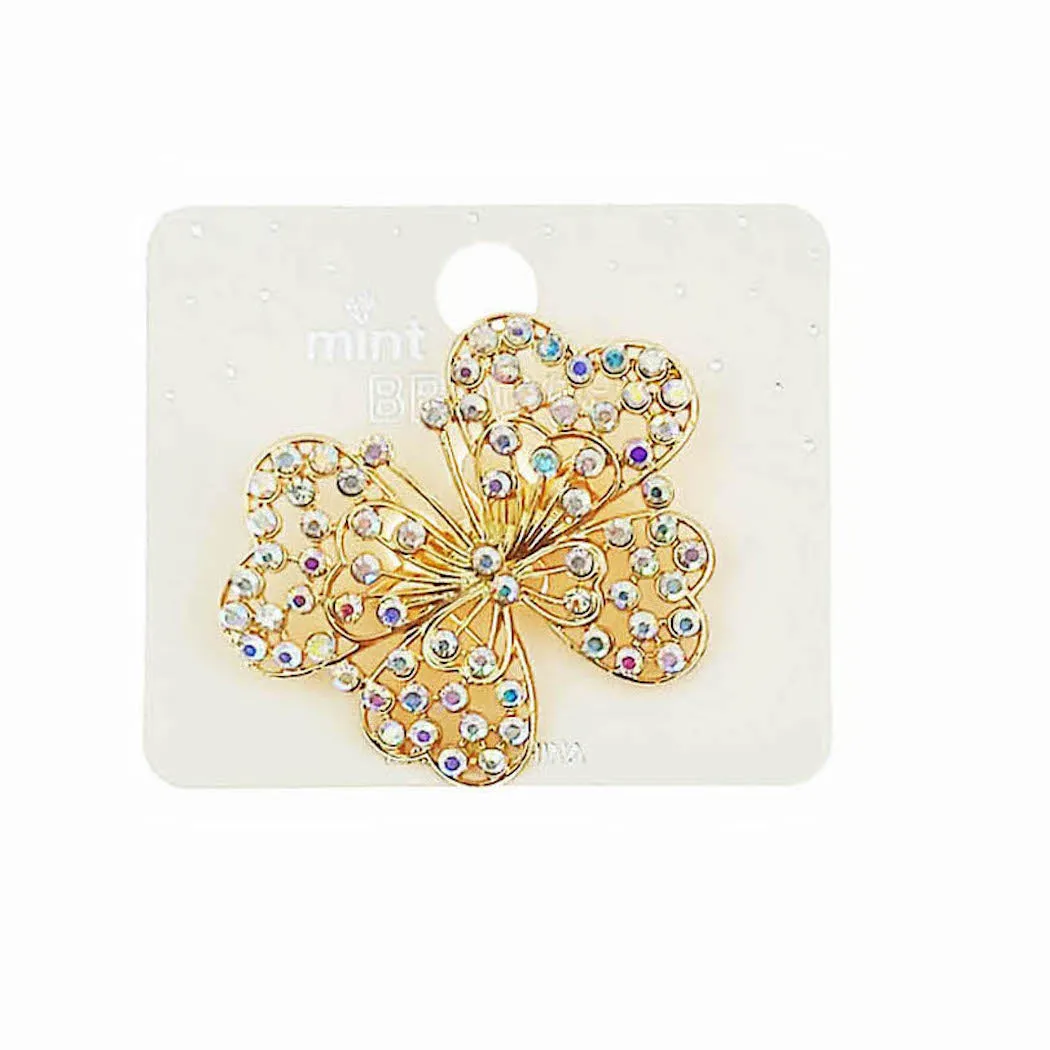 JAH46690-Rhinestone Butterfly Brooch