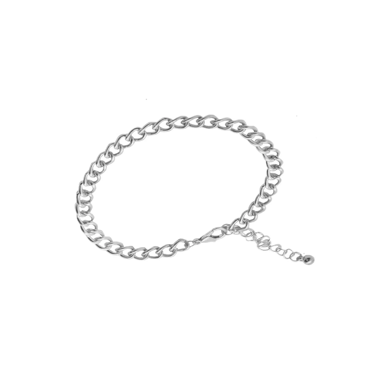 Joker & Witch Aara Silver Chain Link Anklet for Women