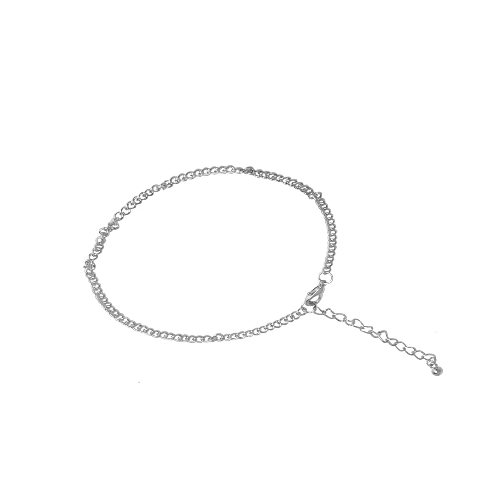 Joker & Witch Aara Silver Chain Link Anklet for Women